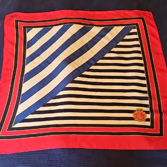Lauren Ralph Lauren Accessories - ⚓️🇺Lauren Ralph Lauren| Vintage Silk Scarf | OS | Nautical, Americana, Designer